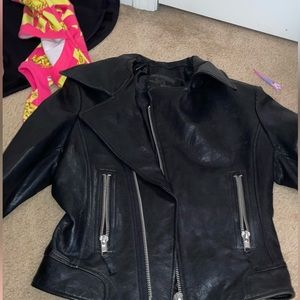 True religion leather jacket